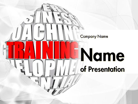 Training and Development Words Presentation Template, Master Slide