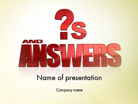 Red Questions and Answers Presentation Template, Master Slide