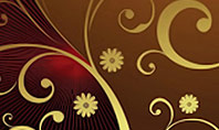 Golden Pattern with Swirls Presentation Template