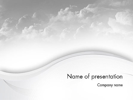 Monochrome Clouds Presentation Template, Master Slide