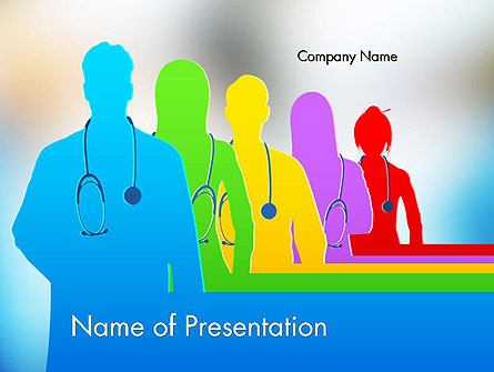 Medical Team Silhouettes Presentation Template, Master Slide