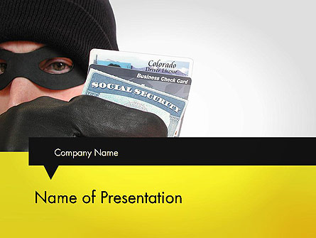 Identity Theft Presentation Template, Master Slide