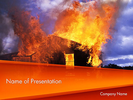 Burning House Presentation Template, Master Slide