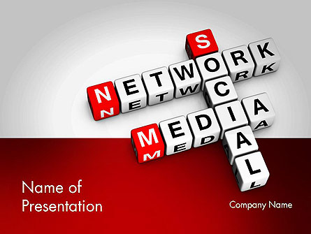 Social Media Network Crossword Presentation Template, Master Slide