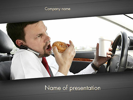 Distracted Driving Presentation Template, Master Slide