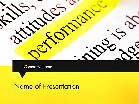 Performance Definition Presentation Template, Master Slide