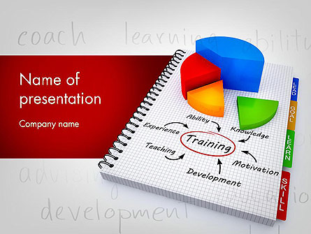 Training Plan with Pie Chart Presentation Template, Master Slide