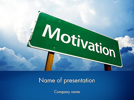 Motivation Sign Presentation Template, Master Slide