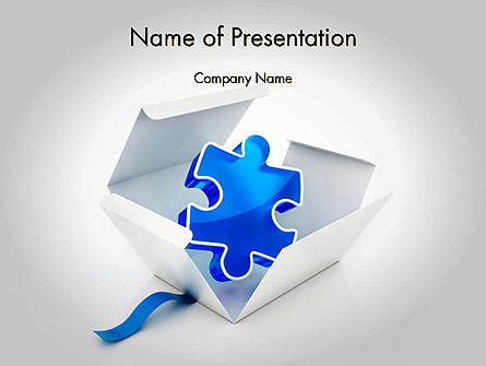 Puzzle Piece in a Box Presentation Template, Master Slide