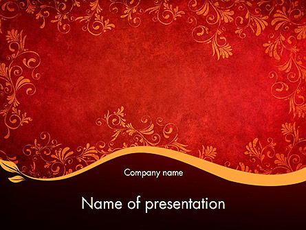 Red and Gold Floral Pattern Presentation Template for PowerPoint and  Keynote | PPT Star