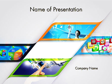 Mobile Apps Theme Presentation Template, Master Slide