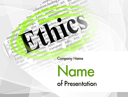 Code of Ethics Presentation Template, Master Slide