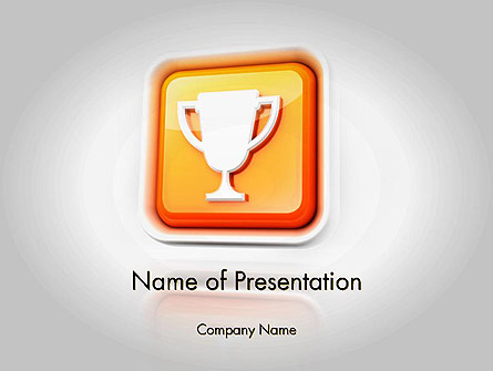 Winner Cup Icon Presentation Template, Master Slide