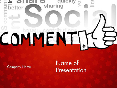 Social Commentary Presentation Template, Master Slide