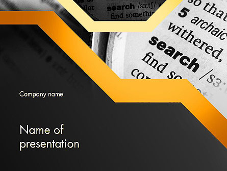 Search Concept Presentation Template, Master Slide