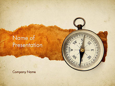 Compass on Parchment Presentation Template, Master Slide