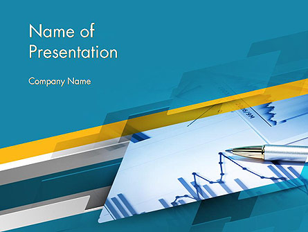 Line Chart Theme Presentation Template, Master Slide