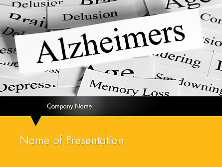 Alzheimer's Disease Presentation Template, Master Slide