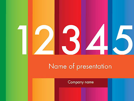 Colorful Numbers Presentation Template, Master Slide