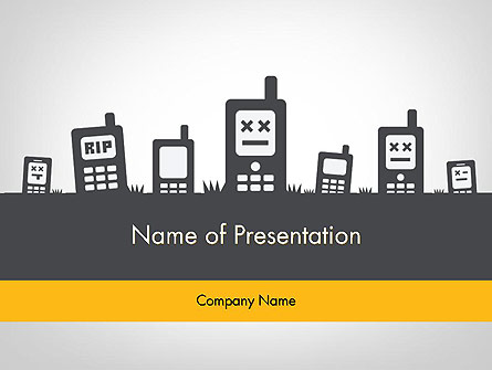 Mobiles Silhouettes Presentation Template, Master Slide