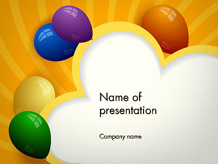 Colored Balloons Presentation Template, Master Slide