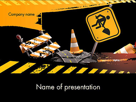 Concept of Road Works Presentation Template, Master Slide