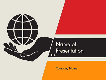 Globe in Hand Presentation Template, Master Slide