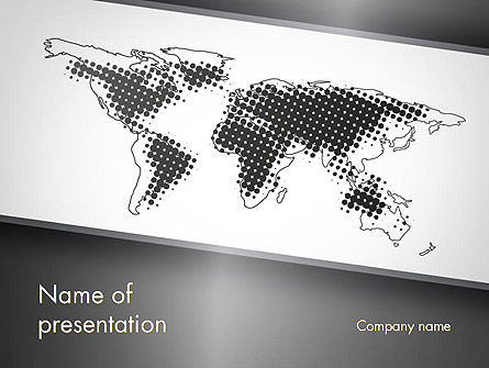 World Map Shape Presentation Template, Master Slide