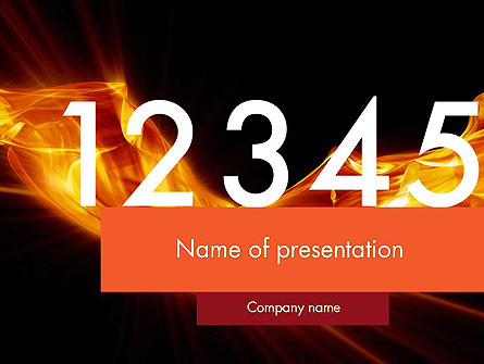 Numbers on Fire Presentation Template, Master Slide
