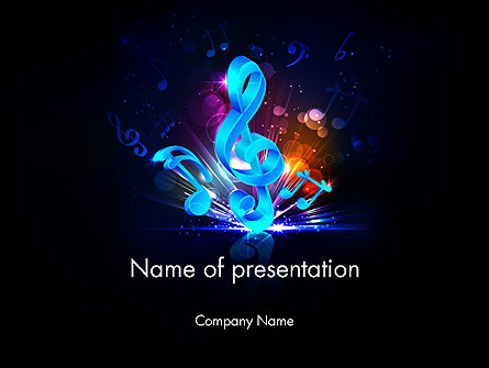 Colorful Music Notes Presentation Template, Master Slide