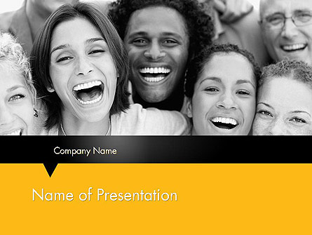 Laughing People Presentation Template, Master Slide