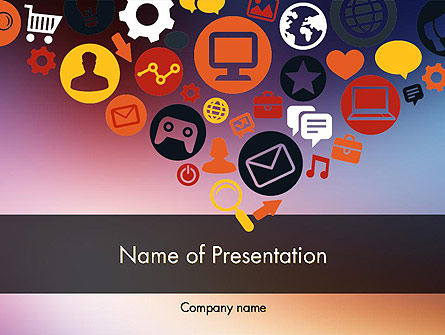 Flat Design Icons Presentation Template, Master Slide