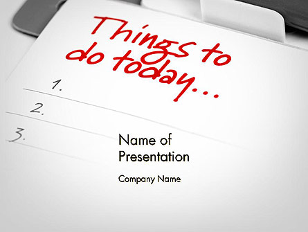 Things To Do List Presentation Template, Master Slide