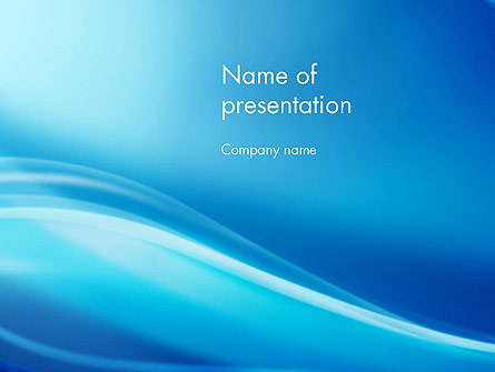 Blue Wave Background Presentation Template, Master Slide