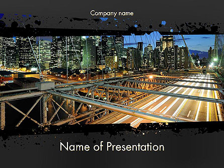 Brooklyn Bridge New York Presentation Template, Master Slide