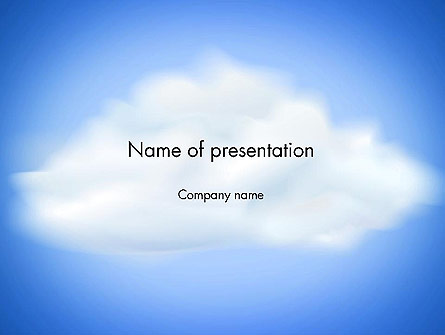 Fluffy Cumulus Cloud Presentation Template, Master Slide