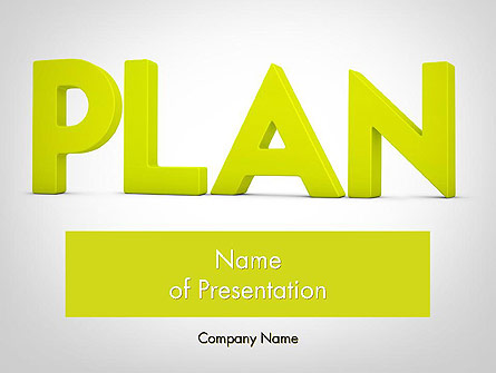 Word PLAN Presentation Template, Master Slide
