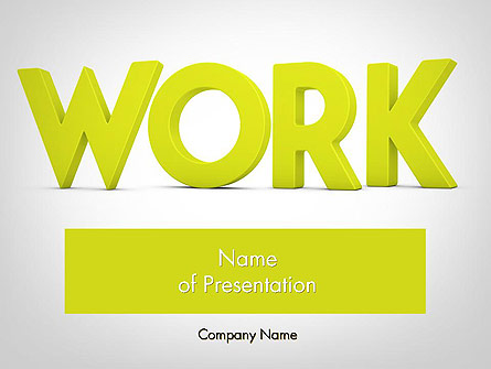 Word WORK Presentation Template, Master Slide