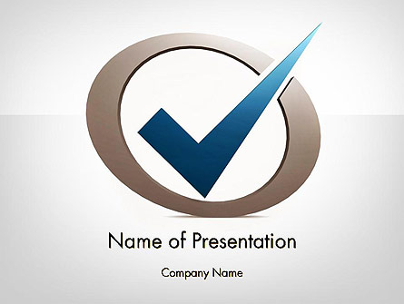 Blue Tick Presentation Template, Master Slide