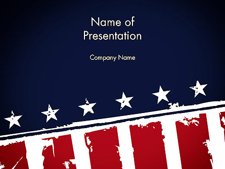 USA Flag Theme Presentation Template, Master Slide