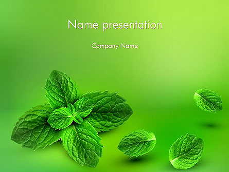 Mint Green Background Presentation Template, Master Slide