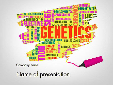 Genetics Word Cloud Presentation Template, Master Slide