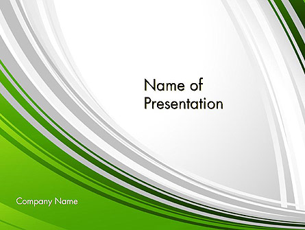 Green and Gray Curves Presentation Template, Master Slide