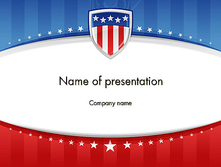 Patriotic Background Presentation Template, Master Slide