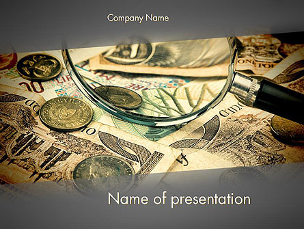 Pile of Old European Money Presentation Template, Master Slide