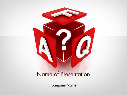FAQ Cube Presentation Template, Master Slide