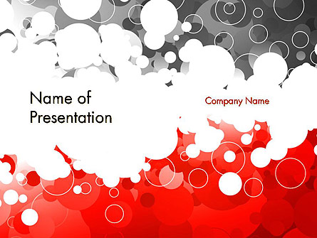 Gray and Red Rings Presentation Template, Master Slide