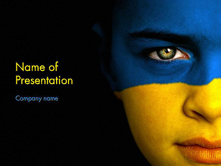 Flag of Ukraine Presentation Template, Master Slide