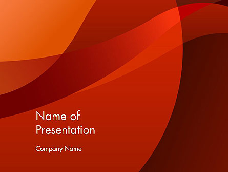 Curved Red Layers Presentation Template, Master Slide