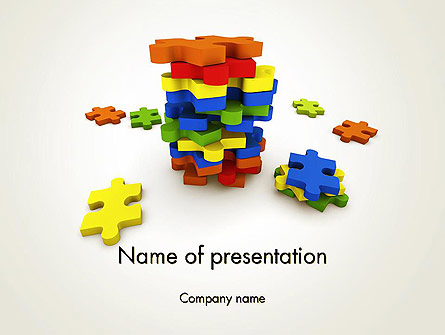 Pile of Puzzle Pieces Presentation Template, Master Slide